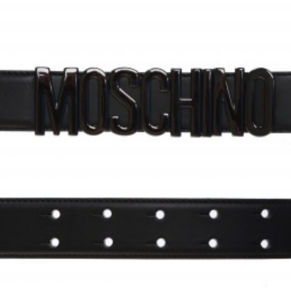 RARE 1.75 wide Moschino logo-lettering belt Size M/L NEW RARE 1.75 wide Moschino logo-lettering belt Size M/L NEW main image 4